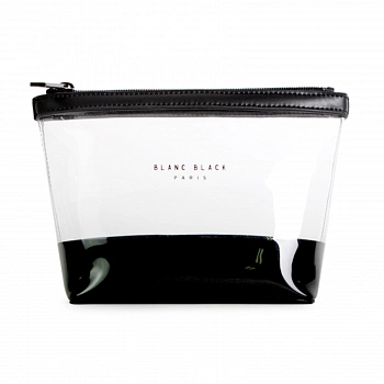 Прозрачная черная косметичка Wrap Black Pouch