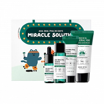 Набор средств для проблемной кожи 4 AHA-BHA-PHA 30 Days Miracle Solution 4 Step Kit