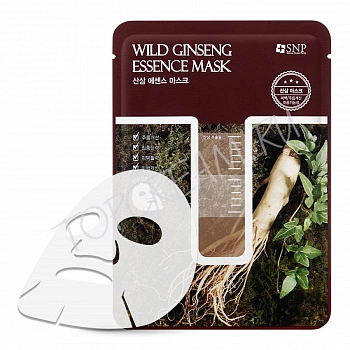 Маска для лица с экстрактом корня дикого женьшеня 10шт. Wild Ginseng Essence Mask 10ea