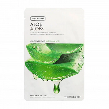 Тканевая маска для лица с экстрактом алоэ Real Nature Mask Sheet Aloe