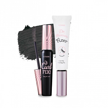 Набор туши и фиксатора для ресниц Lash Perm Curl Fix Mascara Long and Curl & Dr.Mascara Fixer Set