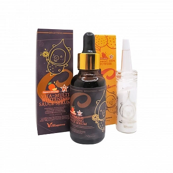 Набор из пудры с витамином С и витаминной сыворотки для лица Vitamin C 100% Powder + Vita-Multi Whitening Sauce Serum